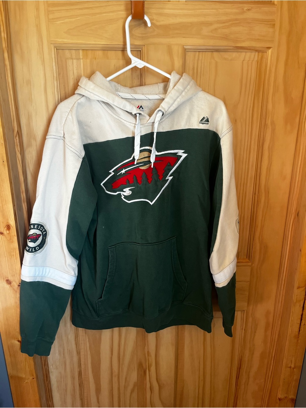 Men's/Womens Minnesota Wild Pullover Hoodie - Green & Cream